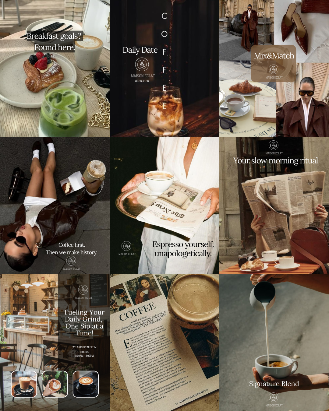 portfolio Brandish_feed plan content cafenea